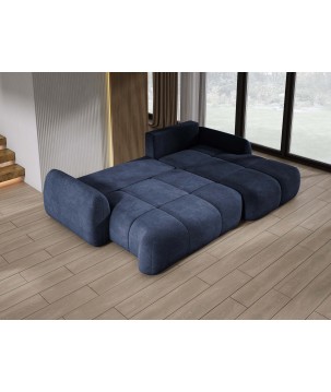 Narożnik COCO Prawostronny z funkcją spania poduszkami i pojemnikiem Cloud 79 DOMOHOME