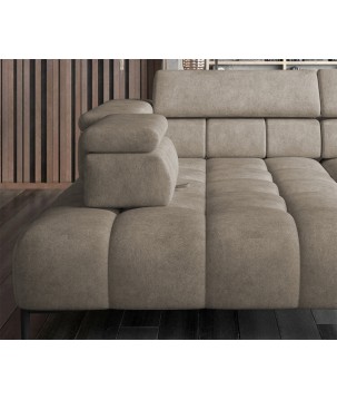 Narożnik PLAZA L Lewostronny w tkaninie Solar 16 WERSAL