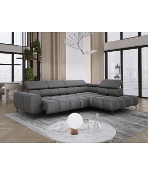 Narożnik PLAZA L Prawostronny w tkaninie Promocyjnej SOLAR 96 WERSAL