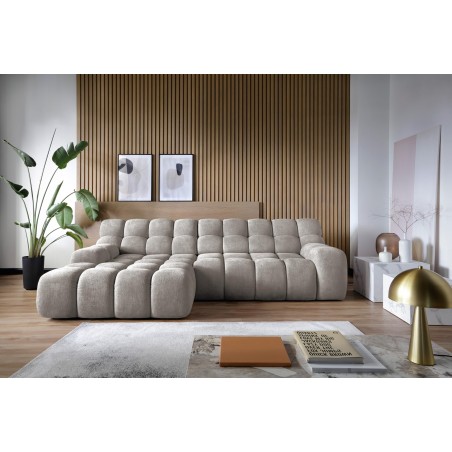 Narożnik CAMPILE L wolnostojący Lewostronny z Elektryczną Regulacją tkanina Eden 07 WERSAL