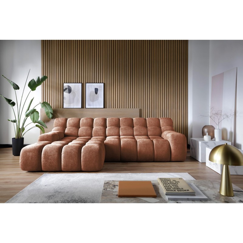 Narożnik CAMPILE L wolnostojący Lewostronny z Elektryczną Regulacją tkanina Eden 10 WERSAL