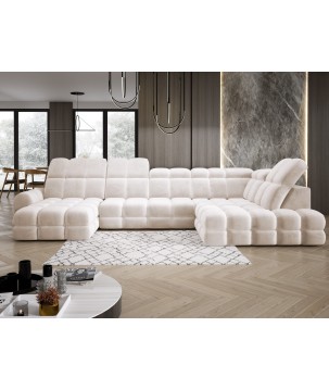 Narożnik TOLLO XL Prawostronny Elektryczna regulacja Tkanina SALVADOR 01 WERSAL