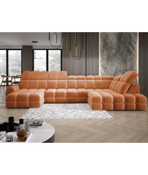 Narożnik TOLLO XL Prawostronny Elektryczna regulacja Tkanina SALVADOR 08 WERSAL