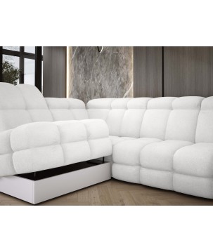 Narożnik TOLLO XL z elektryczną regulacją siedziska Lewostronny w tkaninie promocyjnej BUBBLE 01 WERSAL