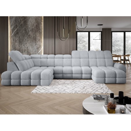 Narożnik TOLLO XL z elektryczną regulacją siedziska Lewostronny w tkaninie promocyjnej BUBBLE 06 WERSAL