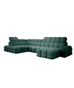 Narożnik TOLLO XL z elektryczną regulacją siedziska Lewostronny w tkaninie promocyjnej BUBBLE 12 WERSAL