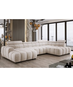 Narożnik BULL XL Prawostronny z elektryczną funkcją regulacji tkanina Salvador 01 WERSAL