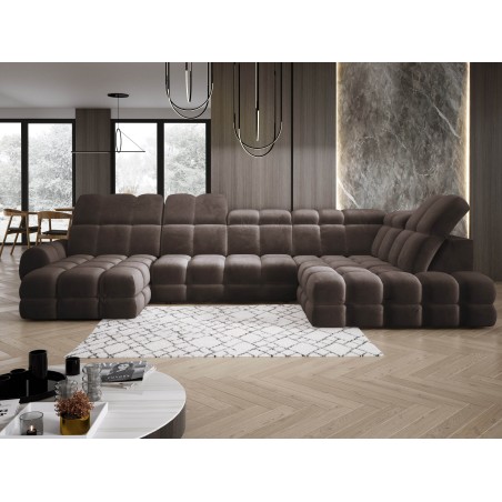 Narożnik TOLLO XL Prawostronny Elektryczna regulacja Tkanina SALVADOR 04 WERSAL