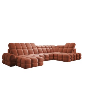 Narożnik TOLLO XL Prawostronny Elektryczna regulacja Tkanina SALVADOR 07 WERSAL