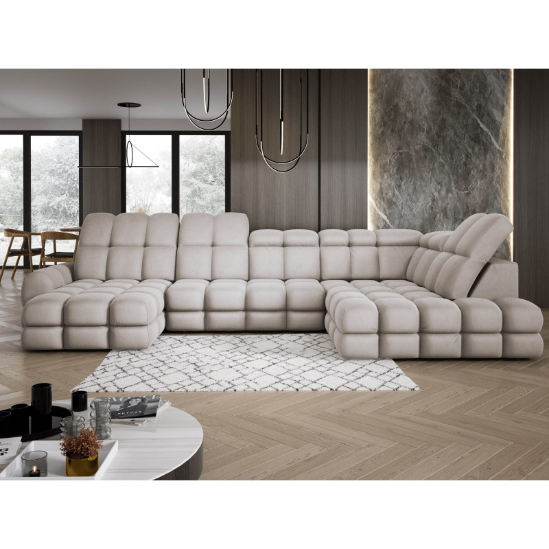 Narożnik TOLLO XL Prawostronny Elektryczna regulacja Tkanina SOLAR 16 WERSAL