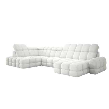 Narożnik TOLLO XL z elektryczną regulacją siedziska Lewostronny w tkaninie promocyjnej BUBBLE 01 WERSAL