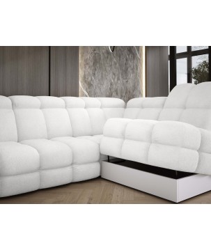 Narożnik TOLLO XL z elektryczną regulacją siedziska Prawostronny w tkaninie promocyjnej BUBBLE 01 WERSAL