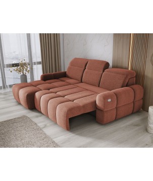 Narożnik MATEO S Wolnostojący Lewostronny Tkanina Memphis 09 kolor Miedziany WERSAL