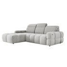 Narożnik MATEO S Wolnostojący Lewostronny Tkanina Memphis 16 kolor Złamana biel WERSAL