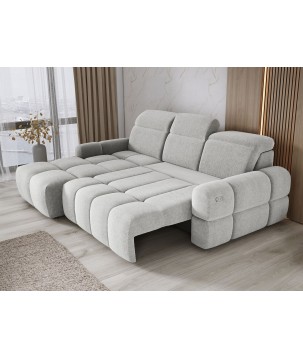 Narożnik MATEO S Wolnostojący Lewostronny Tkanina Memphis 16 kolor Złamana biel WERSAL