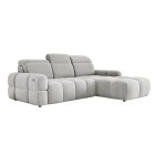 Narożnik MATEO S Wolnostojący Prawostronny Tkanina Memphis 16 kolor Złamana biel WERSAL