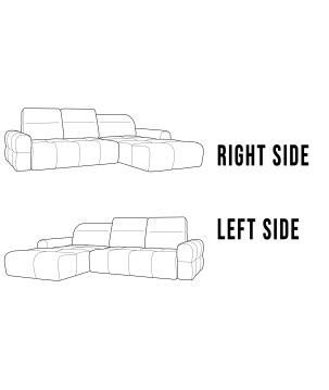 Narożnik MATEO S Wolnostojący Prawostronny Tkanina Memphis 20 kolor Antracytowy WERSAL