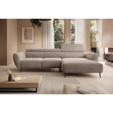 Narożnik ALISSON S/MINI Prawostronny wolnostojąca w tkaninie POSO 02 WERSAL