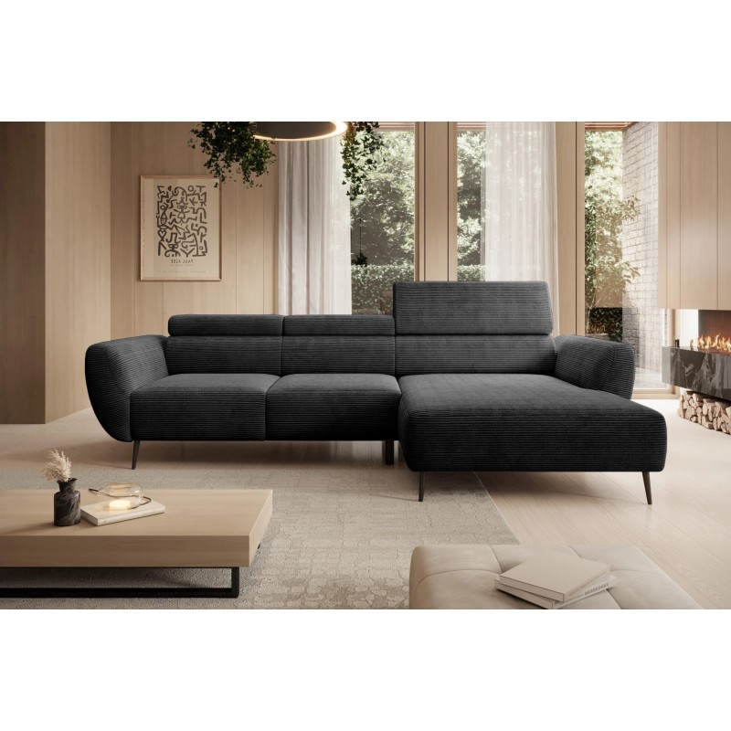 Narożnik ALISSON S/MINI Prawostronny wolnostojący w tkaninie POSO 110 WERSAL