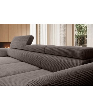 Narożnik ALISSON S/MINI Lewostronny z elektrycznym wysuwem w tkaninie POSO 04 WERSAL