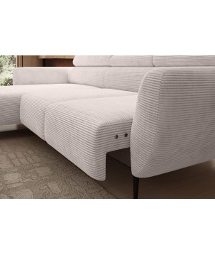 Narożnik ALISSON S/MINI Lewostronny z elektrycznym wysuwem w tkaninie POSO 14 WERSAL