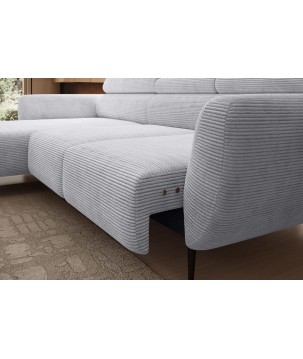 Narożnik ALISSON S/MINI Lewostronny z elektrycznym wysuwem w tkaninie POSO 27 WERSAL