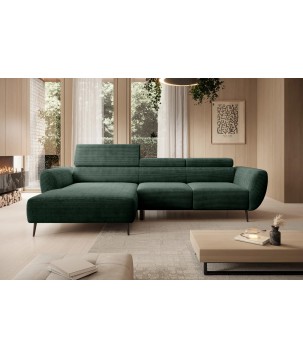 Narożnik ALISSON S/MINI Lewostronny z elektrycznym wysuwem w tkaninie POSO 46 WERSAL