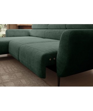 Narożnik ALISSON S/MINI Lewostronny z elektrycznym wysuwem w tkaninie POSO 46 WERSAL