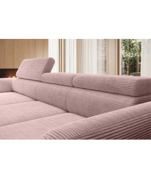 Narożnik ALISSON S/MINI Lewostronny z elektrycznym wysuwem w tkaninie POSO 60 WERSAL