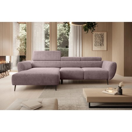 Narożnik ALISSON S/MINI Lewostronny z elektrycznym wysuwem w tkaninie POSO 100 WERSAL