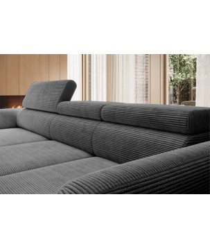 Narożnik ALISSON S/MINI Lewostronny z elektrycznym wysuwem w tkaninie POSO 110 WERSAL