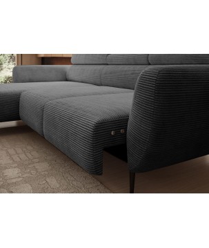 Narożnik ALISSON S/MINI Lewostronny z elektrycznym wysuwem w tkaninie POSO 110 WERSAL