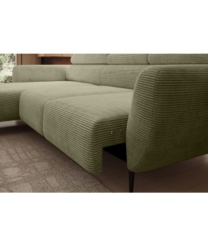 Narożnik ALISSON S/MINI Lewostronny z elektrycznym wysuwem w tkaninie POSO 135 WERSAL