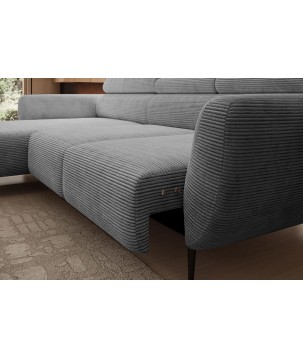 Narożnik ALISSON S/MINI Lewostronny z elektrycznym wysuwem w tkaninie POSO 145 WERSAL