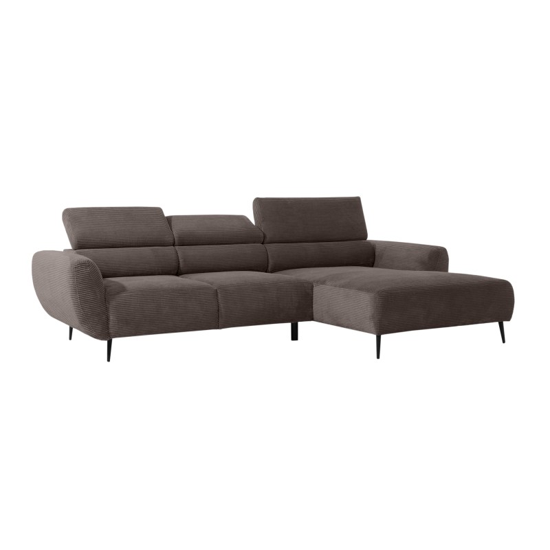 Narożnik ALISSON S/MINI Prawostronny z elektrycznym wysuwem w tkaninie POSO 04 WERSAL