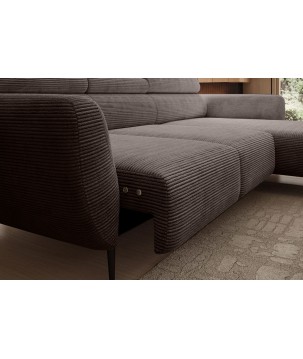 Narożnik ALISSON S/MINI Prawostronny z elektrycznym wysuwem w tkaninie POSO 04 WERSAL