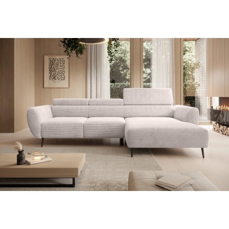 Narożnik ALISSON S/MINI Prawostronny z elektrycznym wysuwem w tkaninie POSO 14 WERSAL