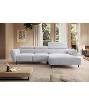 Narożnik ALISSON S/MINI Prawostronny z elektrycznym wysuwem w tkaninie POSO 27 WERSAL