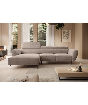 Narożnik ALISSON S/MINI Lewostronny z elektrycznym wysuwem w tkaninie POSO 02 WERSAL