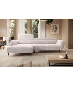 Narożnik ALISSON S/MINI Lewostronny z elektrycznym wysuwem w tkaninie POSO 14 WERSAL