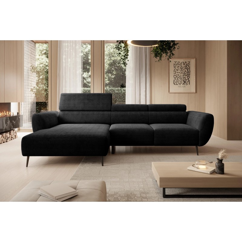 Narożnik ALISSON S/MINI Lewostronny z elektrycznym wysuwem w tkaninie POSO 34 WERSAL