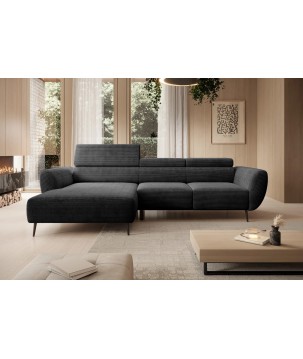 Narożnik ALISSON S/MINI Lewostronny z elektrycznym wysuwem w tkaninie POSO 110 WERSAL