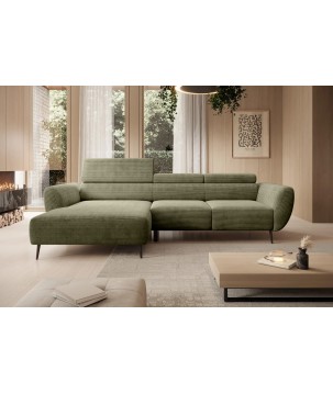 Narożnik ALISSON S/MINI Lewostronny z elektrycznym wysuwem w tkaninie POSO 135 WERSAL