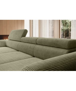 Narożnik ALISSON S/MINI Lewostronny z elektrycznym wysuwem w tkaninie POSO 135 WERSAL