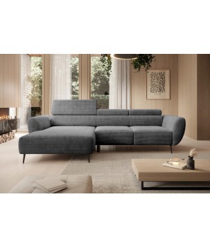 Narożnik ALISSON S/MINI Lewostronny z elektrycznym wysuwem w tkaninie POSO 145 WERSAL