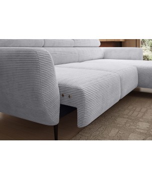 Narożnik ALISSON S/MINI Prawostronny z elektrycznym wysuwem w tkaninie POSO 27 WERSAL