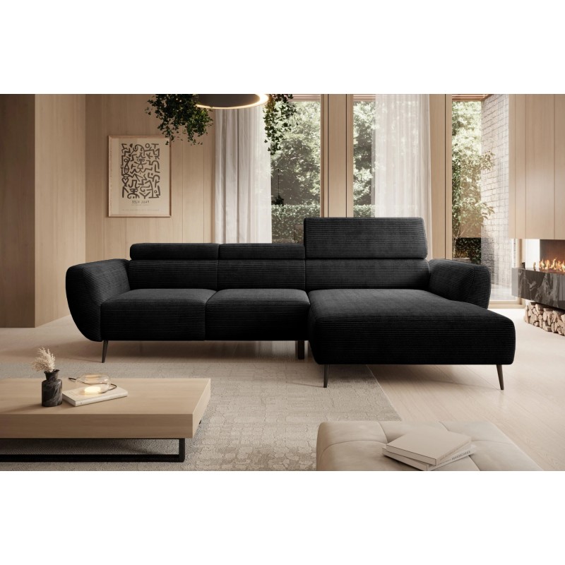 Narożnik ALISSON S/MINI Prawostronny z elektrycznym wysuwem w tkaninie POSO 34 WERSAL