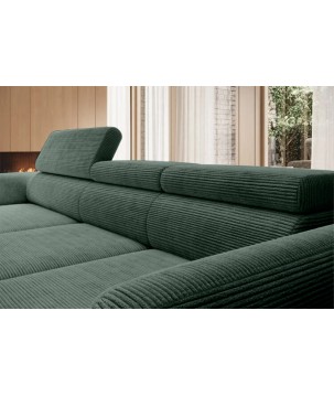 Narożnik ALISSON S/MINI Prawostronny z elektrycznym wysuwem w tkaninie POSO 46 WERSAL