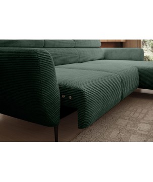 Narożnik ALISSON S/MINI Prawostronny z elektrycznym wysuwem w tkaninie POSO 46 WERSAL