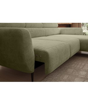 Narożnik ALISSON S/MINI Prawostronny z elektrycznym wysuwem w tkaninie POSO 135 WERSAL